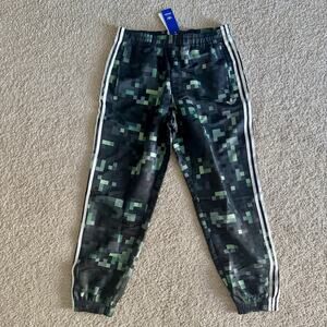adidas Originals Minecraft Movie Track Pants Green Pixels Mens NWT